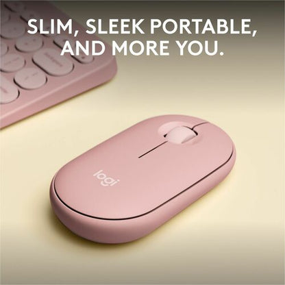 SOURIS LOGITECH PEBBLE MOUSE 2 M350S ROSE TONAL MULTI 4