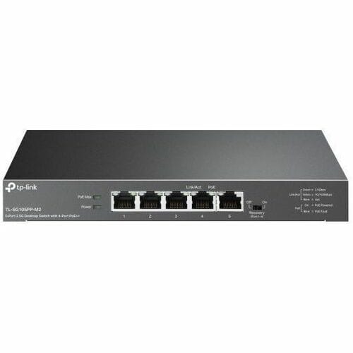 COMMUTATEUR DE BUREAU 5 PORTS 2,5G AVEC 4 PORTS POE++ 4 PORTS POE++ 2,5G