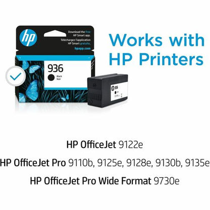 HP 936 Original Inkjet Ink Cartridge - Black - 1 Each