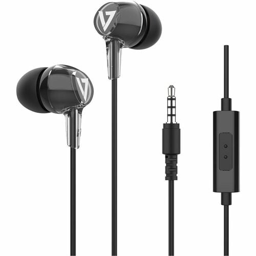 Auriculares estéreo V7 con micrófono en línea