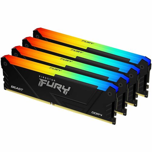 KIT DE 4 DIMM DDR4 CL16 DE 128 GB Y 3200 MT/S FURY BEAST RGB