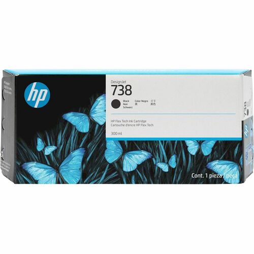 HP 738M Original Inkjet Ink Cartridge - Black Pack - 300 mL