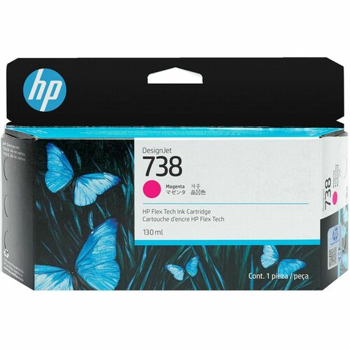 HP 738 Original Inkjet Ink Cartridge - Magenta Pack - 130 mL
