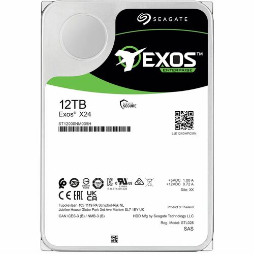 Disco duro MULTI20 EXOS X24 de 12 TB, 512E/4KN, SAS SED, SAS RPM 3,5