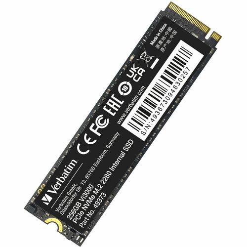 SSD VERBATIM VI3000 DE 256 GB, INTERNO, PCIE, NVME, M.2, MULTI 2