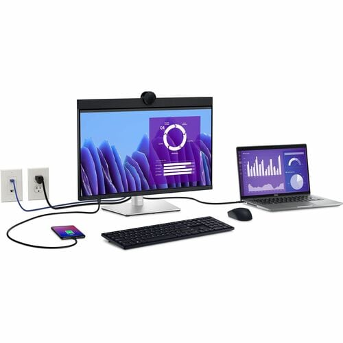 Dell P2424HEB 24\" Class Webcam Full HD LED Monitor - 16:9 - Black, Silver
