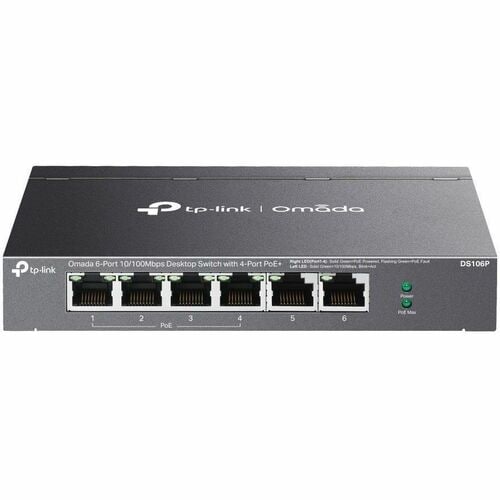 OMADA 6-PORT 10/100 MBPS DESK S W/4-PORT  410/100 MBPS 67W POE PWR