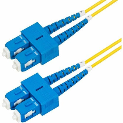 StarTech.com 2m (6.6ft) SC to SC (UPC) OS2 Single Mode Duplex Fiber Optic Cable,