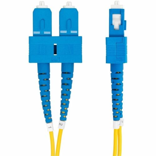 StarTech.com 2m (6.6ft) SC to SC (UPC) OS2 Single Mode Duplex Fiber Optic Cable,