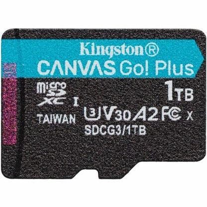 Carte microSDXC CANVAS GO PLUS 170R A2 U3 V30 1 To, pack individuel sans adaptateur