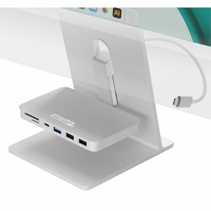 Concentrador USB C enchufable para iMac de 24 pulgadas, adaptador multipuerto USB 6 en 1 para iMac con 10 Gbps
