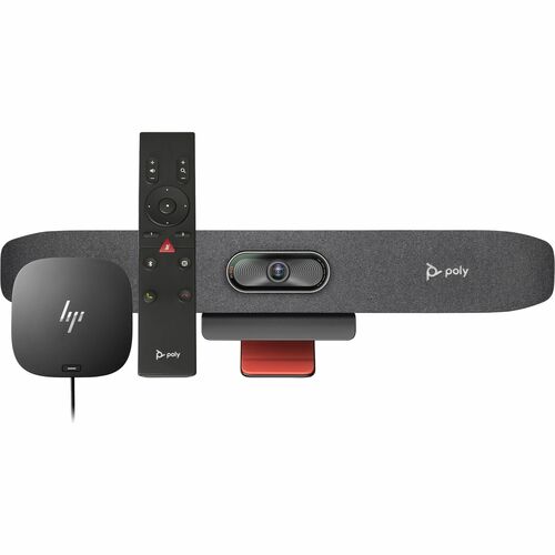 Barre vidéo USB Poly Studio R30 et télécommande Bluetooth avec station d'accueil HP USB-C G5