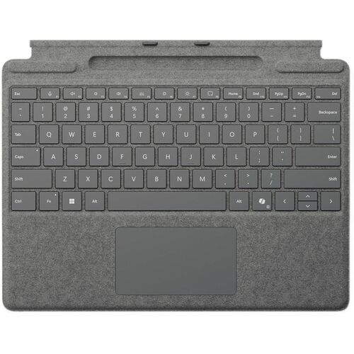 Teclado Microsoft Surface Pro con almacenamiento para lápiz - Platino - Portátil - TouchPad