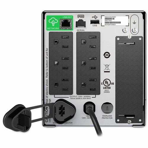 Onduleur tour Dell Smart-UPS SMT750C 750 VA - Tour - AVR - Recharge en 3 heures