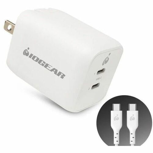 Cargador IOGEAR GearPower Dual USB-C de 65 W GaN - 65 W
