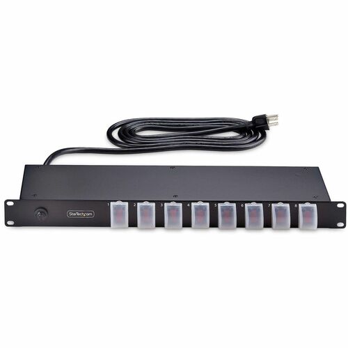 StarTech.com PDU à montage en rack horizontal à 8 prises, multiprise 1U, prise