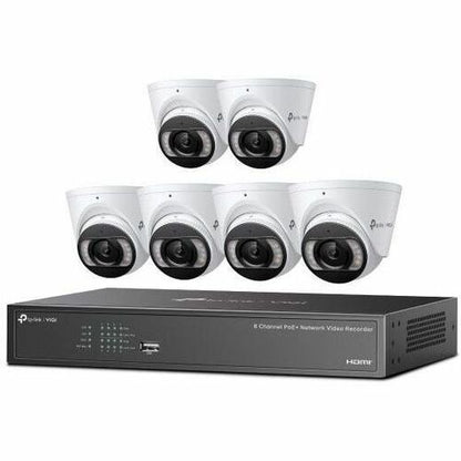 TP-Link VIGI 4MP Full-Color Turret IPC & 8 Channel PoE+ NVR KIT - 2 TB HDD - Cam
