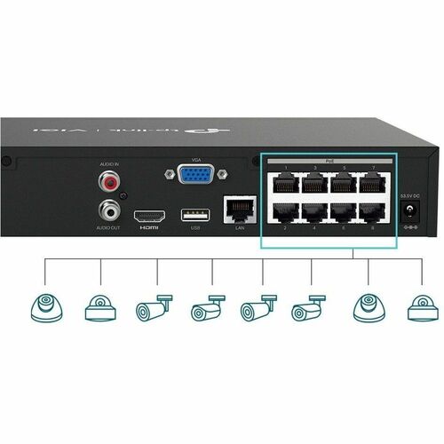 TP-Link VIGI 8 Channel PoE+ Network Video Recorder - Network Video Recorder - HD