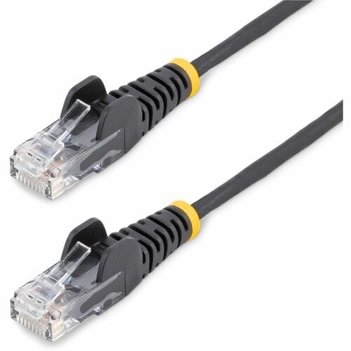 StarTech.com 15ft Black Slim CAT6 Ethernet Cable, Slim Snagless RJ45, UTP, LSZH,