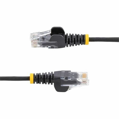 StarTech.com 15ft Black Slim CAT6 Ethernet Cable, Slim Snagless RJ45, UTP, LSZH,