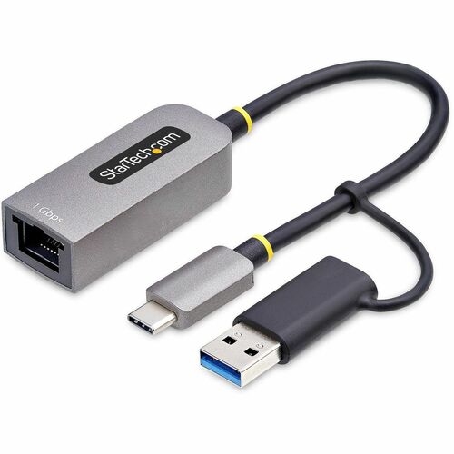 StarTech.com USB-C to to Ethernet Adapter with USB-A Dongle, 10/100/1000Mbps, US