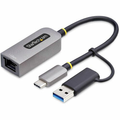 StarTech.com USB-C to to Ethernet Adapter with USB-A Dongle, 10/100/1000Mbps, US