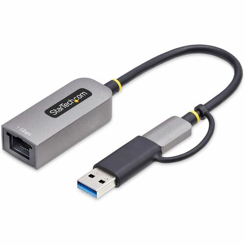 StarTech.com USB-C to to Ethernet Adapter with USB-A Dongle, 10/100/1000Mbps, US