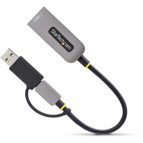 StarTech.com USB-C to to Ethernet Adapter with USB-A Dongle, 10/100/1000Mbps, US