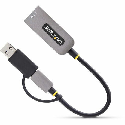 StarTech.com USB-C to to Ethernet Adapter with USB-A Dongle, 10/100/1000Mbps, US