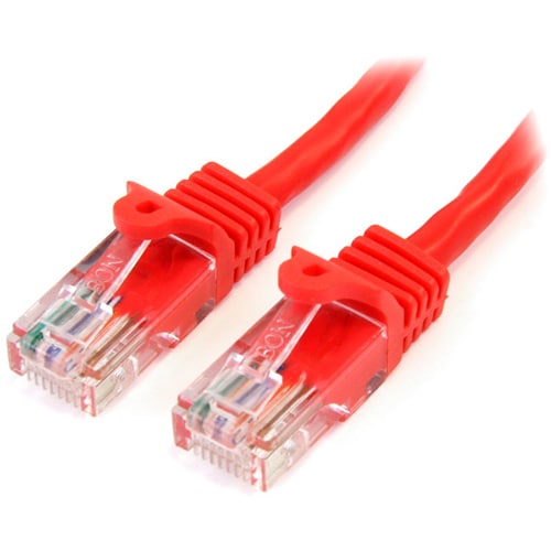 StarTech.com 6 ft Red Cat5e Snagless UTP Patch Cable - Category 5e - 6 ft - 1 x