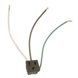 Leviton Snap-In Receptacle 125V 15A Black (1374-B01)