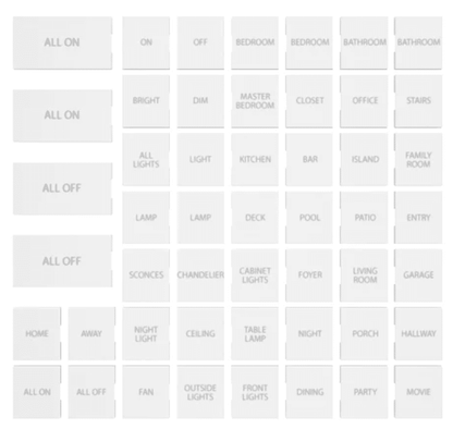 Insteon KeypadLinc Popular 50 Button Set (2401BT50)