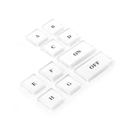 Insteon KeypadLinc V2 Clear 6 and 8 Button Key Kit (2401CLB)