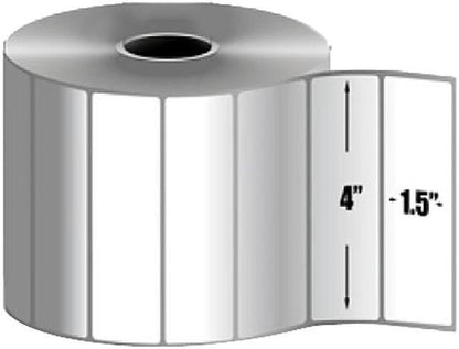 Zebra Label Paper 4 x 1.5in Direct Thermal Zebra Z-Select 4000D 1 in core - 4\"