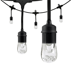 Enbrighten Classic LED String Cafe Patio Lights 48ft, Clear Bulbs (31664999)