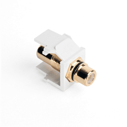Leviton Quickport RCA Female To Female White With Black Stripe (40830-BWE)
