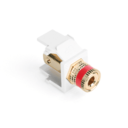 Leviton Quickport Binding Post White with Red Stripe (40833-BWR)
