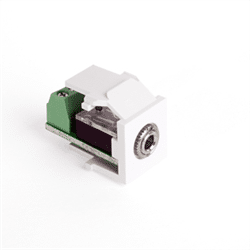 Leviton Quickport Snap-in Module 3.5mm Stereo Jack Female To Screw Term White (40839-SWS)