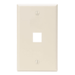 Leviton Quickport 1 Port Wallplate - Light Almond (41080-1TP)