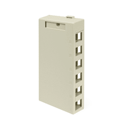 Leviton QuickPort Surface Mount Housing 6 Port Ivory (41089-6IP)