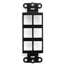 Leviton Decora Quickport Plate 6 Ports - Black (41646-E)