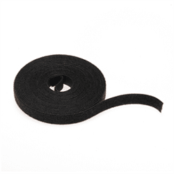 Leviton Velcro Cable Tie Wrap Bulk Roll 0.50 Inch x 15 Foot, Black (43115-15)