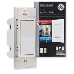 GE Enbrighten Add-On Remote Switch for 3 Way, 4 Way QuickFit and SimpleWire (46199)