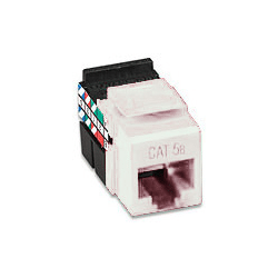 Leviton Quickport Cat 5E Connector White (5G108-RW5)