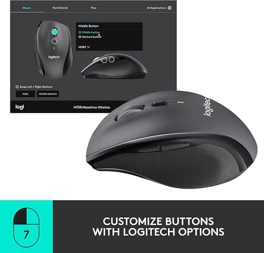 SOURIS EW KT/WBM - SOURIS LOGITECH MARATHON M705 - 910-001935