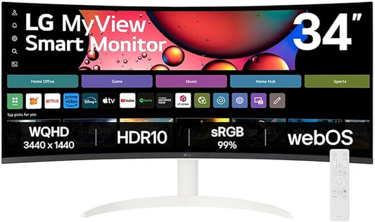 MONITEUR INTELLIGENT MYVIEW 34 PO 34SR60QC-W 3440 x 1440 VA 16:9 INCURVÉ