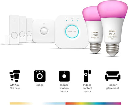 Sensor seguro Signify Hue Wca E26 Conjunto de nombres