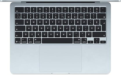 MacBook Air de Apple 2025 FR MBA de 13 pulgadas con chip M4, CPU de 10 núcleos, GPU de 10 núcleos, 24 GB, SSD de 512 GB, color azul cielo