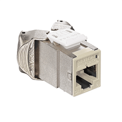 Leviton Atlas-X1 Shielded CAT6A RJ45 Quickport Connector, Light Almond (6ASJK-RT6)