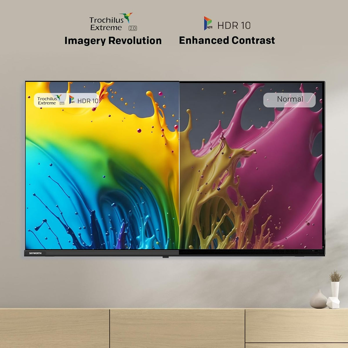 Skyworth 40Inc Google TV avec télécommande vocale Google Assistant